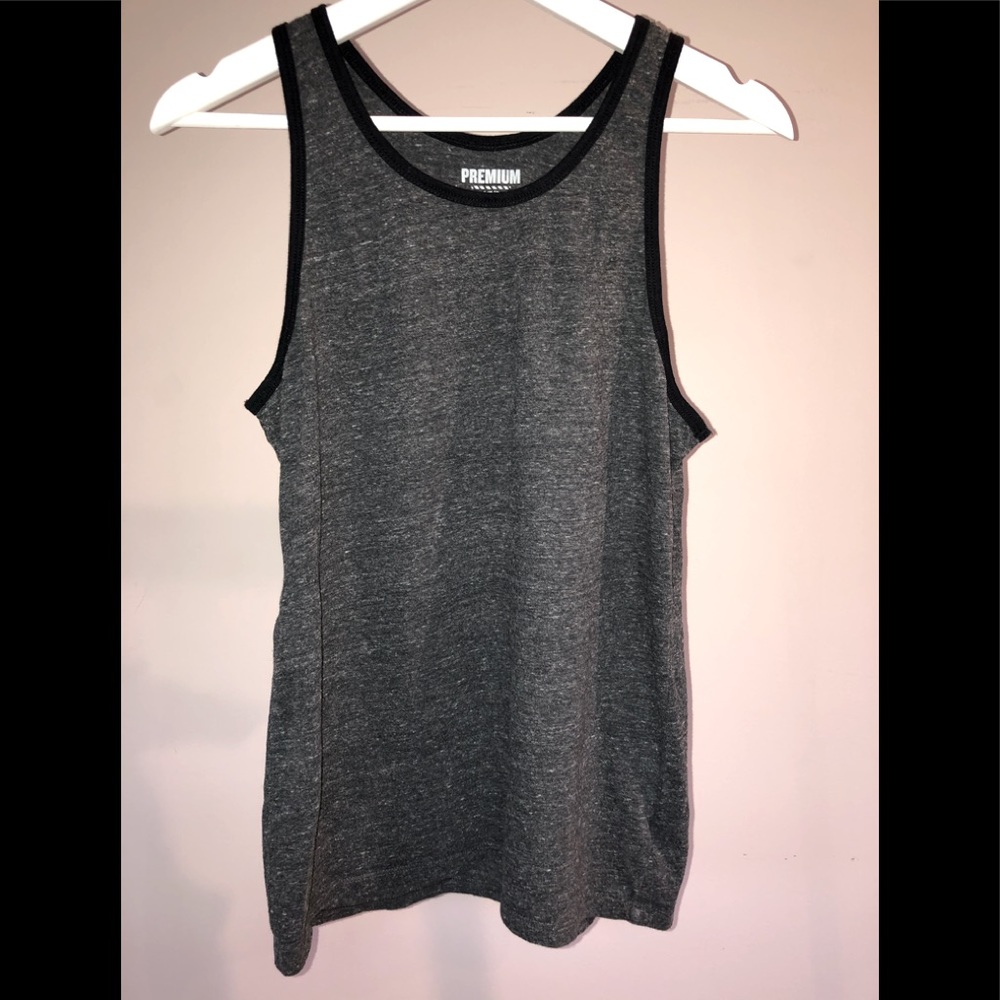 Old Navy Grey with Black Border Tank top
